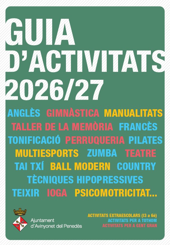 Ja disponible la nova Guia d'Activitats 2026-2027