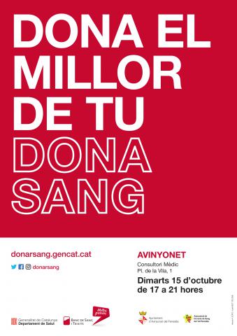 DONA EL MILLOR DE TU, DONA SANG