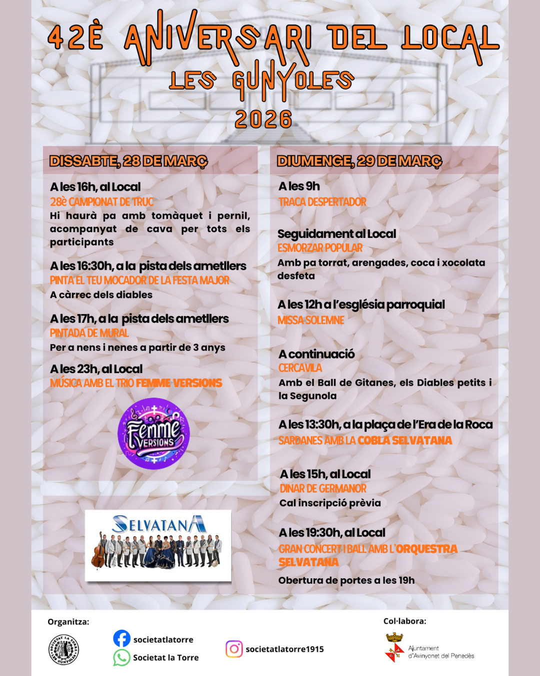 Les Gunyoles celebra el 42&egrave; aniversari del local amb un cap de setmana ple d'activitats