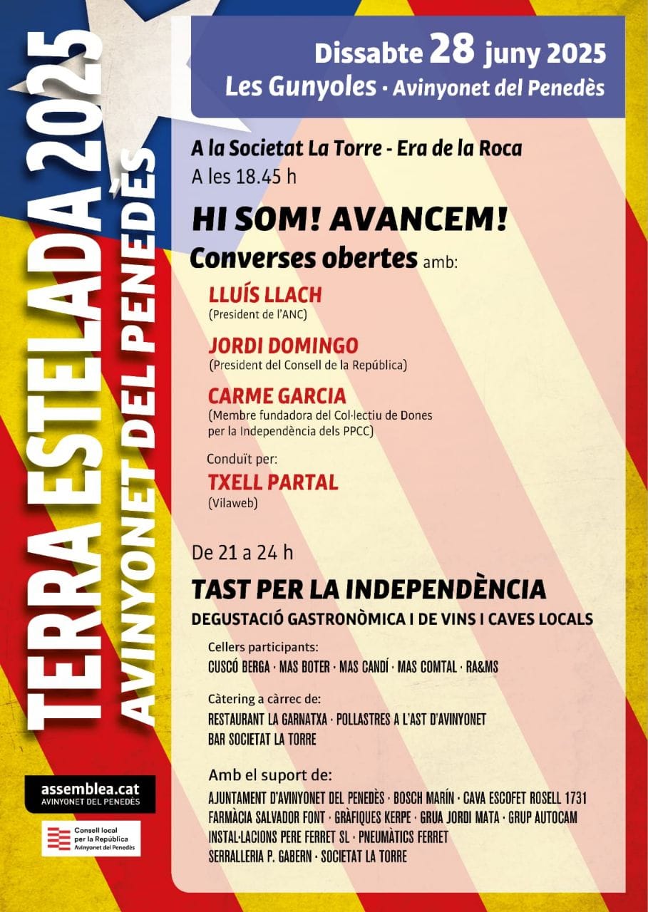 Terra Estelada 2025 a Les Gunyoles: debat i tast per la independència