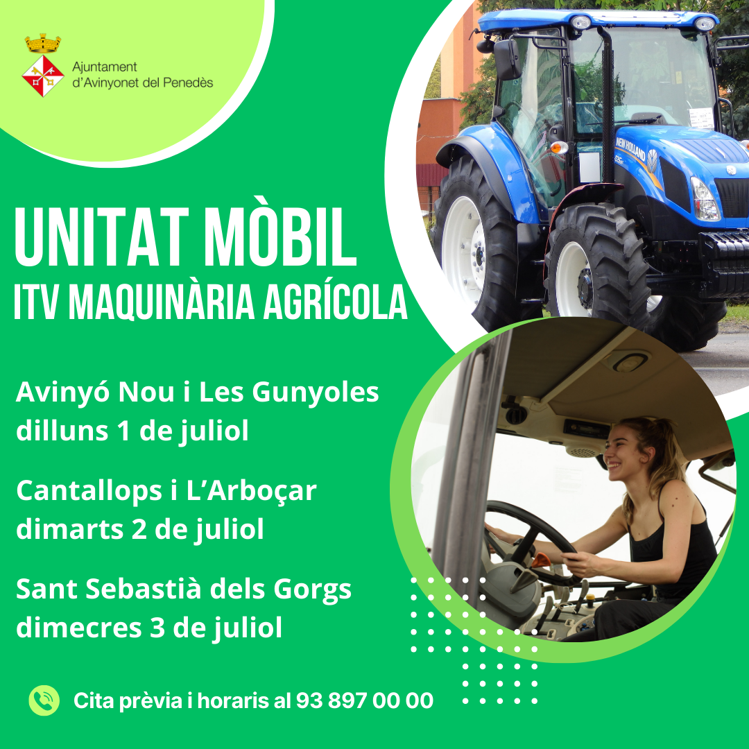 Unitat mòbil ITV per maquinària agrícola