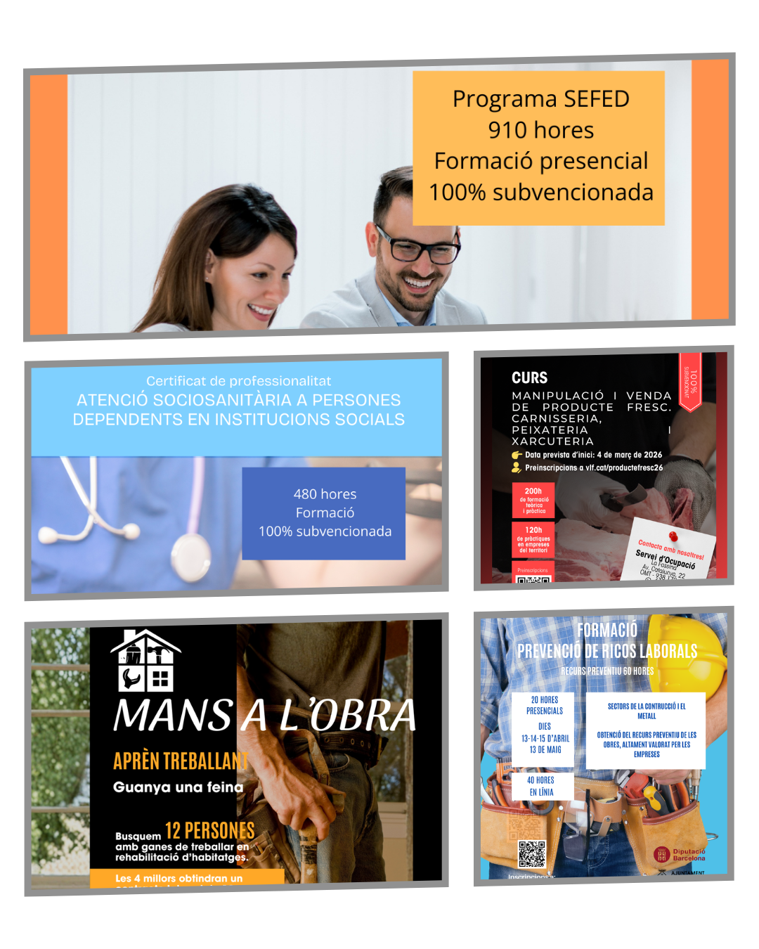 Oberta la inscripci&oacute; a diverses accions formatives del Servei d'Ocupaci&oacute; de Vilafranca del Pened&egrave;s